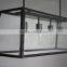 RH Loft Black Vintage style light Metal & Glass BOX lamp 4 head Edison Loft light