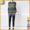 Green and grey woman casual fashion high quality button wool sweater