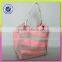 Paper straw and polyester bag women shopping handbag cotton handle