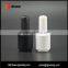 custom empty matte frosted black uv gel nail polish glass bottle