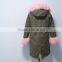 PC09 Army Green women long style parka jacket