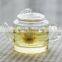 2015 China Factory 500ml Mouth Blown Heat resistant Borosilicate Bamboo Shape Glass Teapot With Leaf Shape Lid