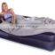 Queen size inflatable air bed with flocked surface for camping