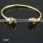 European and American Minimalist Leaf Diamond Metal Bracelet
