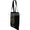 100% Cotton Canvas Shopping Bag Black Environmental Hand Carry Canvas Bag