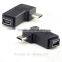 90 Degree Left & Right Angle Mini USB 5 Pin Male to Female Extension Adapter