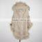 Real Rabbit Poncho/ Raccoon Fur Poncho/ Knitted Fur Shawl With Raccoon Trim KZ14050