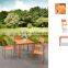 2015 hot sale Outdoor Furniture powder coating orange 4 person WPC Dining set China Chairs With Table