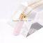 Hot Natural Hexagonal Prism Beads Healing Pointed Pendant Necklace Charm Jewlery For Woman