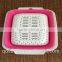 Square type delf plastic folding basket for kitchen