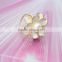 Decorative Scarf Pins Enamel Big Flower Ball White Pearl Brooches Clasp For Women Dress Jewelry Accessory