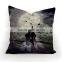 Lovely angel printing plain cotton pillow covers wholesale
