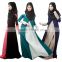 Wholesale 2016 Summer Fashion Women Ethnic Dress Ladies Elegant Long Sleeve Pleated Contrast Color Muslim Clothing
