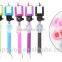 colorful extendable handheld selfie stick with bluetooth shutter,China supplier