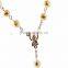 Fashion stainless steel main material gold rosary necklace