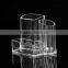 Acrylic Transparent Makeup Organizer Lipstick Brush Pen Card holder with 3 Compartments