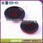 red button with black plastic fancy shirt button for jeans