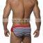 Sexy Men's swimwear male stripes Swim Trunks,transparent swimwear men swimsuit S/M/L/XL striped swim shorts bikini swimsuit men