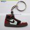 factory wholesale 3d promotional rubber running shoe keychain