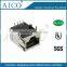 free sample pcb mounting right angle 8P8C metal poe 10/100/1000BASE-T amp rj45 connectors with transformer