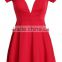 Pink Plain Shoulder-Strap Lace Bandeau Chiffon Dress new ladies dress
