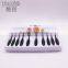 Nylon bendable handle eco-friendly 10pcs toothbrush shaped makeup brush