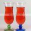 Haonai wholesale 450ml clear hurricane juice soda glass goblet