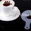 CY183 16Pcs/set Mold Coffee Milk Cake Cupcake Stencil Template Coffee Barista Cappuccino Template Strew Pad Duster Spray Tools