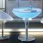 Rechargeable Li-on Battery Operated Light up LED Furniture Cocktail Round Table for Home / Bar / Night Club