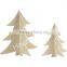 Christmas Tree Wooden 3D Decoration Plain Wood Trees Decorate Craft Set