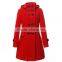 Hooded Long Warm Jacket Overcoat ,women Double Breasted two sides button Tweed Coat