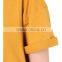 Wholesale Women Yellow Asymmetric Hem Cotton and Linen-blend T-shirt(DQE0083T)