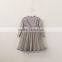 Fashion boutique girl woolen dresses for kids children ruffles dresses elegant little girl dress