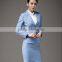 Juqian suits simple pattern blue women office uniform design women's elegant dress suit