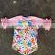 One-piece baby reglan t shirt wholesale bulk clothing cotton/spandx mixed ruffle clothes kids shirt