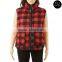 Wholesale Winter Plaid Quilted Vest Buffalo Women Vest