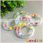 Colourful Circle Baby Plastic Ring Rattle Insert Teether Toy For Gift