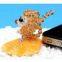 diy 4mm bicone crystal 3d beaded monkey iphone5 charm