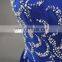 Elegant Real Sample Sleeveless High Collar Beads See-through Back Chiffon Evening Dress