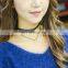 double layer velvet belt necklace fashion trangle necklace beautiful necklace