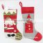 Handmade High Quality Luxury Plush Animal Head Santa Claus Christmas Stocking creative lovely christmas gift stocking Decoration