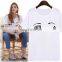 spring summer 2016 fashion embroidered eye blink short sleeves 100% cotton soft t shirts