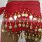 Bestdance 3 Rows KID'S COIN BELLY DANCE HIP SCARF WRAP SKIRT Waistband on Sale Golden/silver Coins