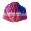 VINTAGE Indian Gujarati Real Kutchi Dark Brown Skirt Multi Embroidered Mirror Work Boho Gypsy Tribal Belly Dance Banjara Skirt