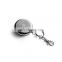 Round shape portable pocket metal cigarette ashtary with keychain