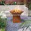 Rust Fire Bol Corten Steel Wood Burning Fire Pit With Base