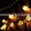 Outdoor G40 Globe String Lights Incandescent Bulb with US Plug white black wire 25Ft