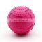 Durable silica gel elastic squeaky ball for pet dog chew/teeth cleaning toy