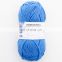 8 ply solid dyed cotton and acrylic blend crochet yarn