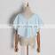 Patchwork Ruffles Short Sleeve Sexy 2020 Summer For Women Shirt Clothing Casual